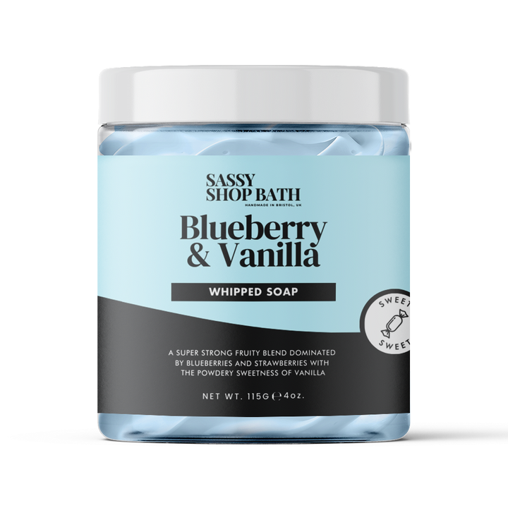 Blueberry & Vanilla Whipped Soap - Sassy Shop Wax