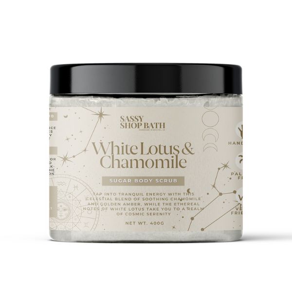 White Lotus & Chamomile Sugar Body Scrub - Sassy Shop Wax